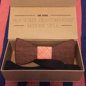 Rose Wood Bow Tie - “Arthur”